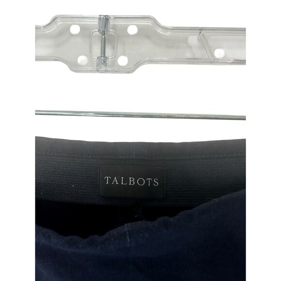 Talbots Navy Blue Career Office Business Chatham Crop Dress Pants Size 8 - Picture 3 of 12